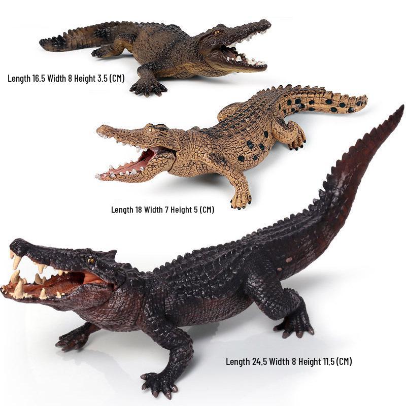 Crocodile Animal Model Toy: Caiman, Gharial, Nile Crocodile, Wild Boar, Deinosuchus - Kids' Educational Ornament