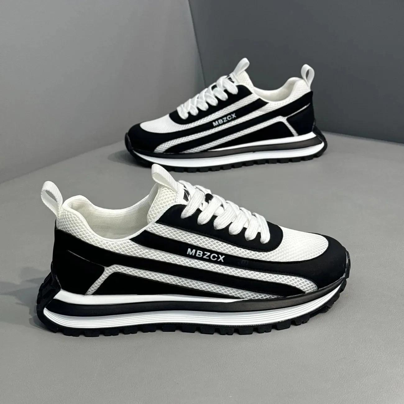 

New Men s Sneakers Mesh Breathable Sport Running Shoes Luxury Brand Casual Shoes for Men Tennis Training Shoes 43 чорний