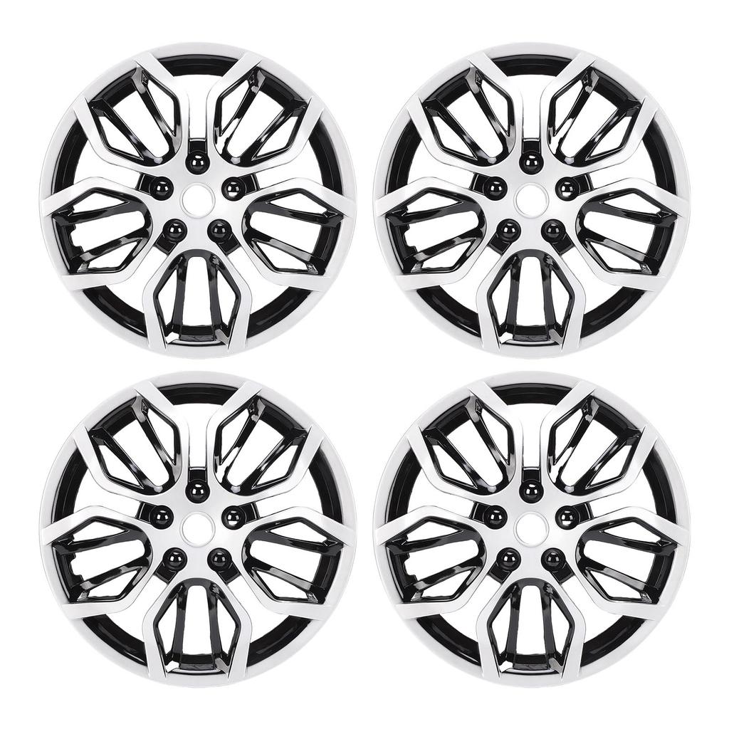 4 Pcs 14 Inch Hubcaps Full Protection Stylish Look Universal Fit R14 Wheel Rim Cover for Most Cars Truck SUV Silver