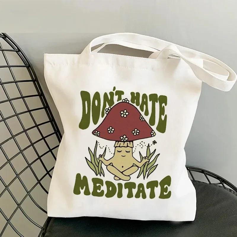 Lightweight Women Shoulder Bags Fashion Foral Canvas Tote Bag Large Capacity Shopping Shopper Handbag No Zipper Girl Handbags