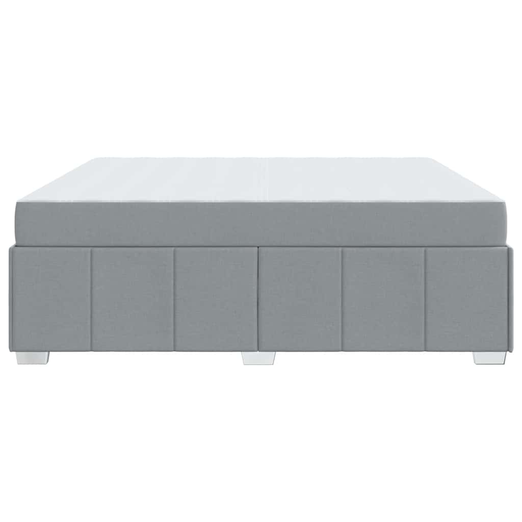 Upholstered Bed Frame with Mattress Light Grey 180 x 200 cm Fabric