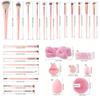 40pcs Pink Makeup Tools Set Includes High Quality Makeup Brushes +headband +wristbands +makeup Puff +triangle Puff +finger Powder Puff +makeup Sponge