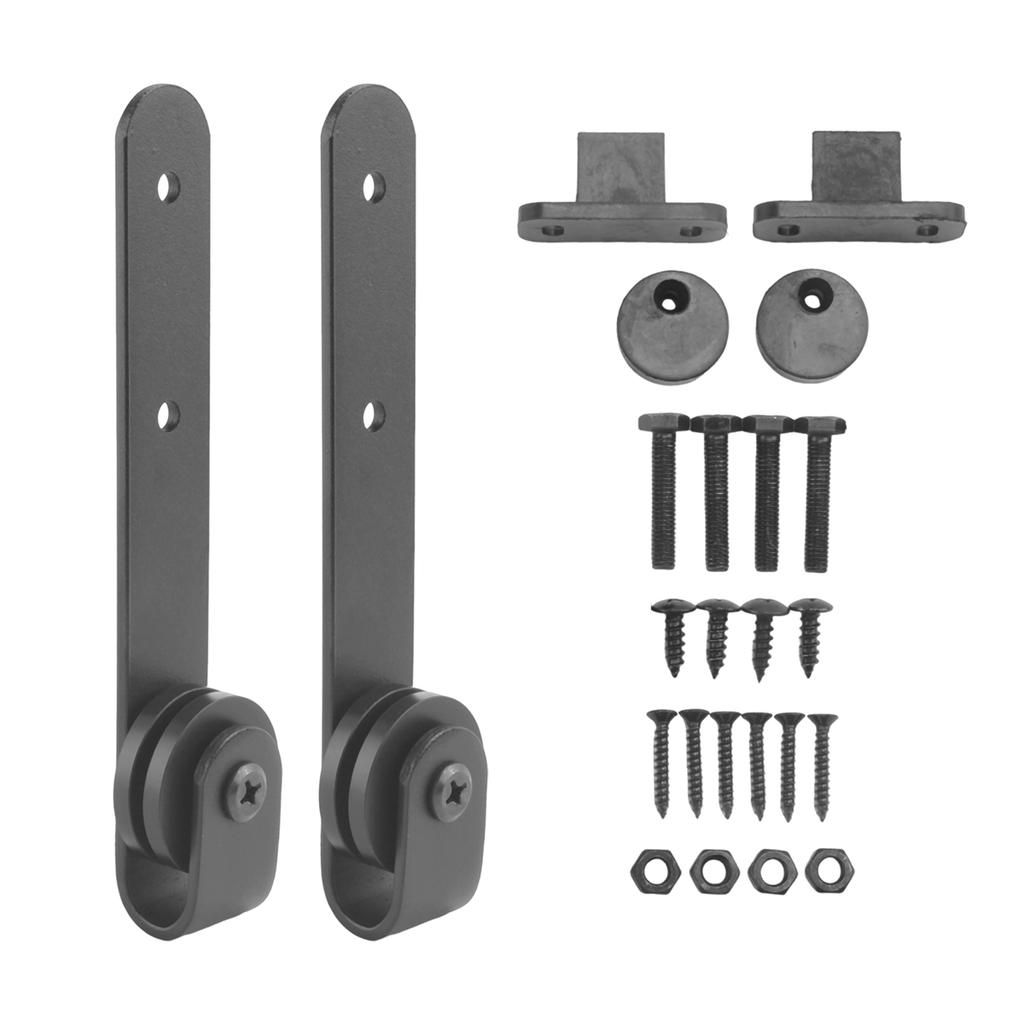 BHBL 10Pcs 0.63inch-0.78inch Carbon Steel Cabinet Sliding Door Barn Hardware Kit Sliding Door Bezel Hanging Rail Slides