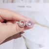 High End Sense Circle Fashion Diamond Earrings for Women Asymmetric Star and Moon Earrings Super Fairy Fresh Simple Ear Clip Without Ear Holes