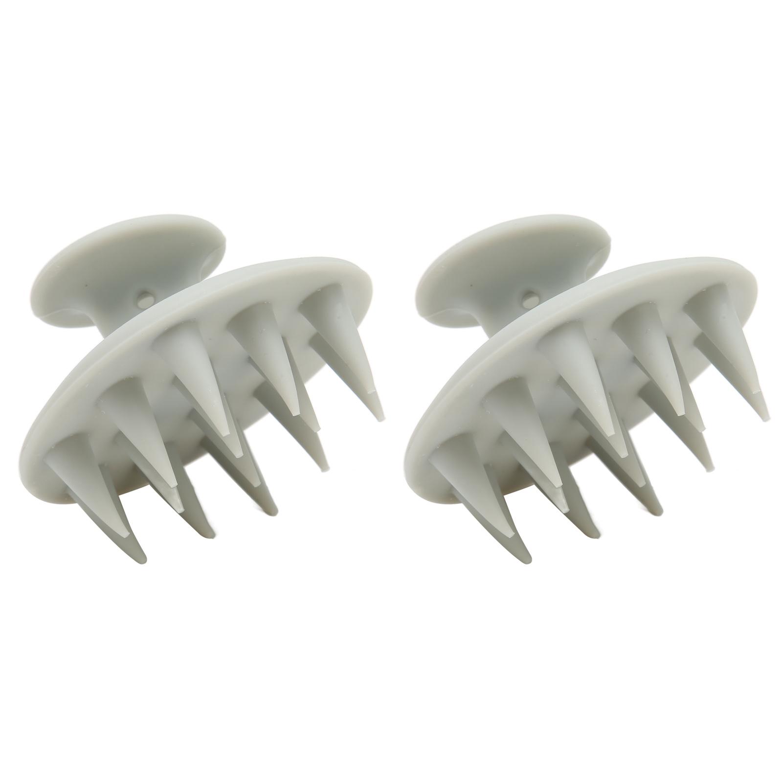 

2pcs Silicone Hair Washing Scalp Massager Itch Relief Dandruff Removal Gray Shampoo Brush for Men Women