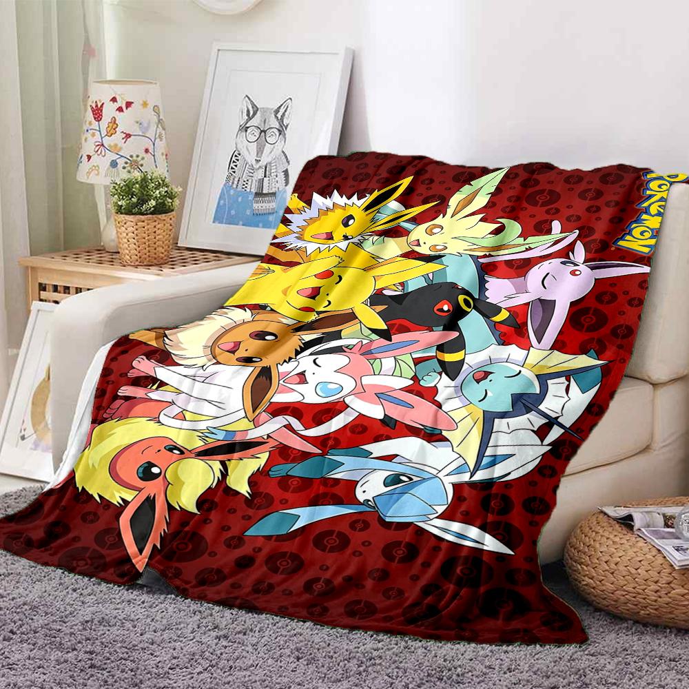 1Pc Pokmon Eeveelutions Blanket Soft And Comfortable Casual Warm Camping Travel Christmas Halloween Xmas Gift M928520