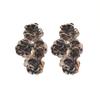 Openwork Chiffon Flower Earrings for Women, Hand-woven, Fashionable and Exaggerated Style.