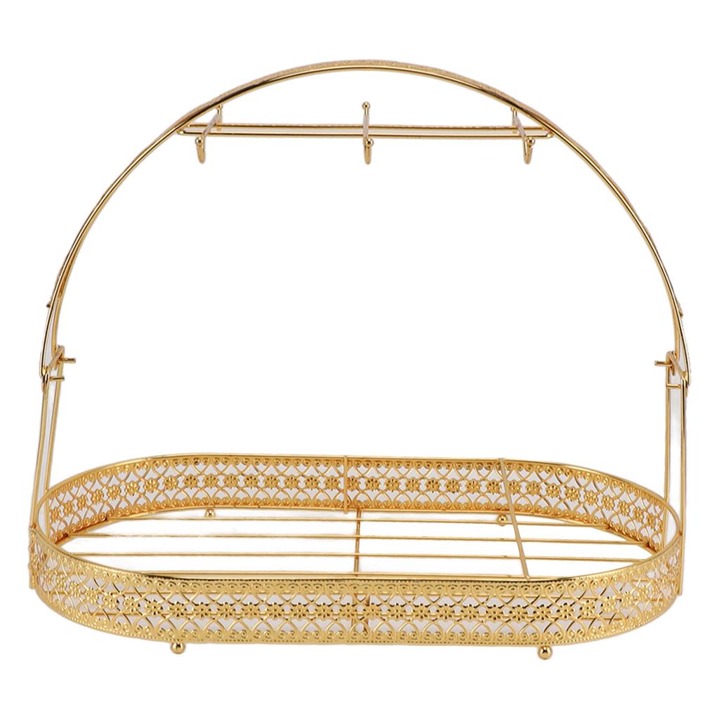 Mug Holder Stand Iron Coffee Cups Dishes Organizer Mug Drainer Storage Drying Rack with 6 Hooks for