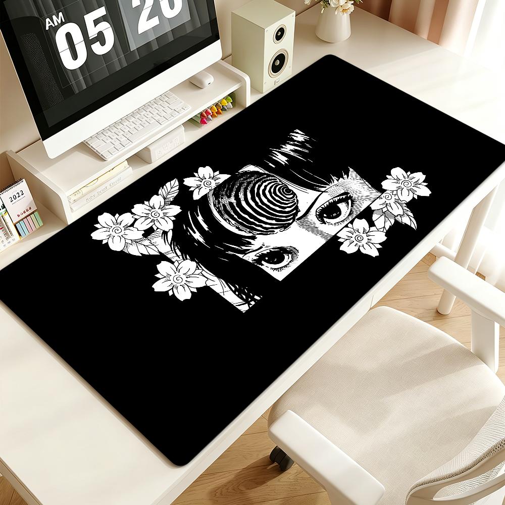 Black White Girl J-Junji Ito T-Tomie Mouse Pad Non-slip Thickened MousePad Student Cushion Large Writing Gaming Lockedge Office