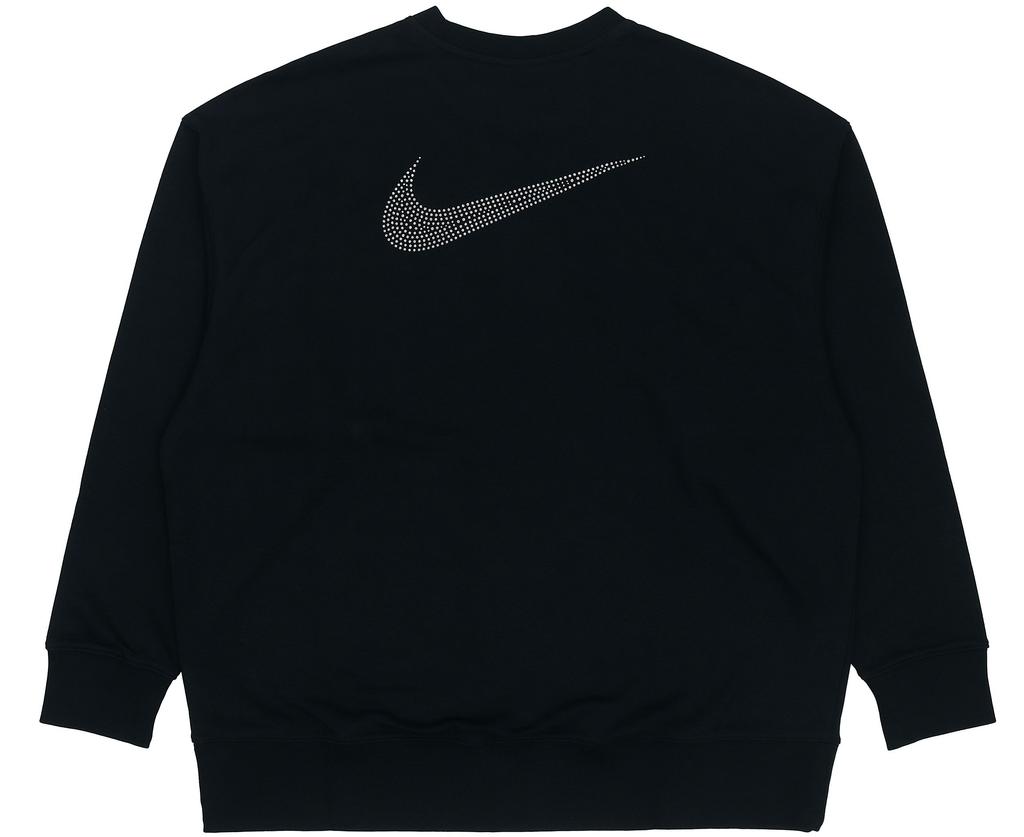 Nike Women'ss Logo Knit Crewneck Pullover Sweatshirt Black DD5468-010