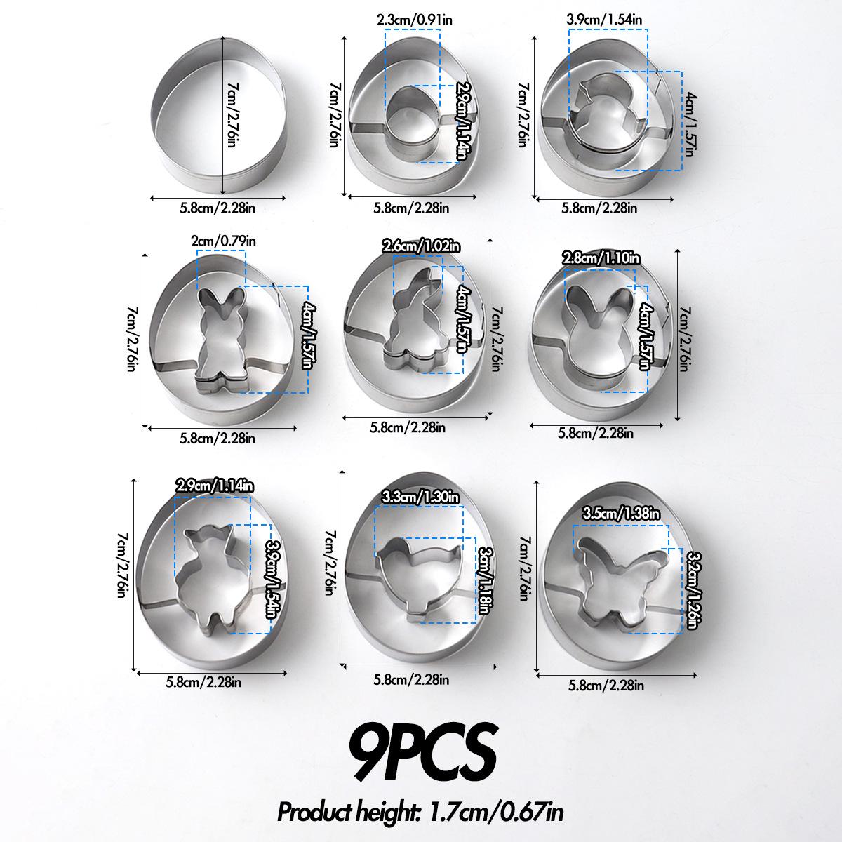 

Набор из 9 форм для рождественского печенья из нержавеющей стали для выпечки Original Color