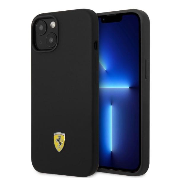 Ferrari Fehmsip14Sbk Iphone 14 / 15 / 136.1 Czarny/Black Hardcase Silicone Metal Logo Magsafe