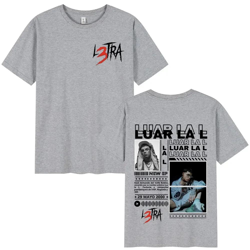 Rapper Luar La L L3TRA T shirt Hip Hop Fashion Short Sleeve T-shirts 100% Cotton Casual Oversized Tee Shirt Streetwear Unisex