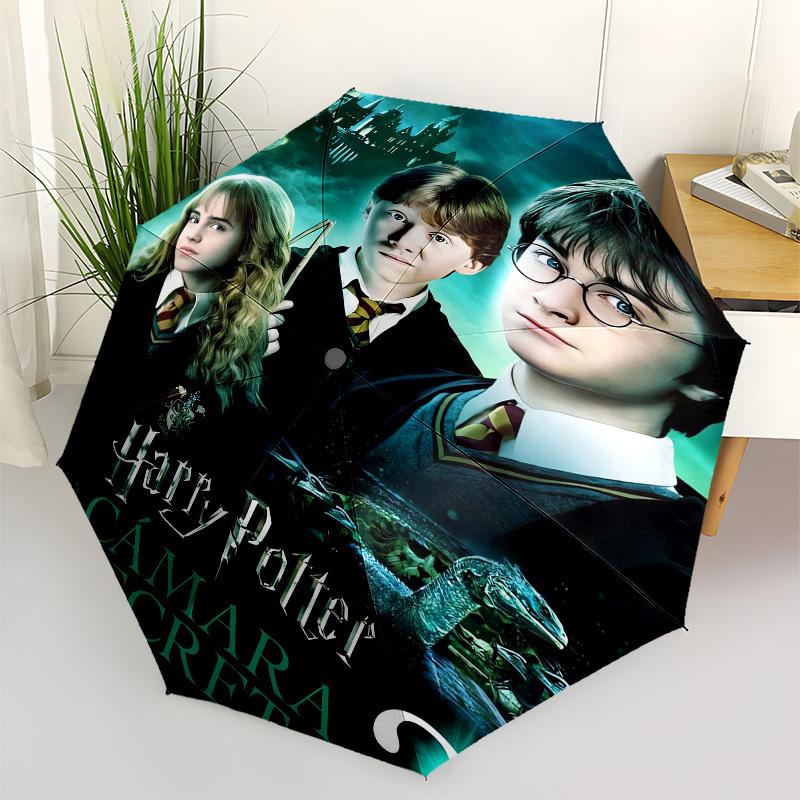 

1pc Harry Potter and the Chamber of Secrets Umbrella with Plastic Handle,Cartoon Pattern,Suitable for All Seasons Multi-functional Umbrella319
