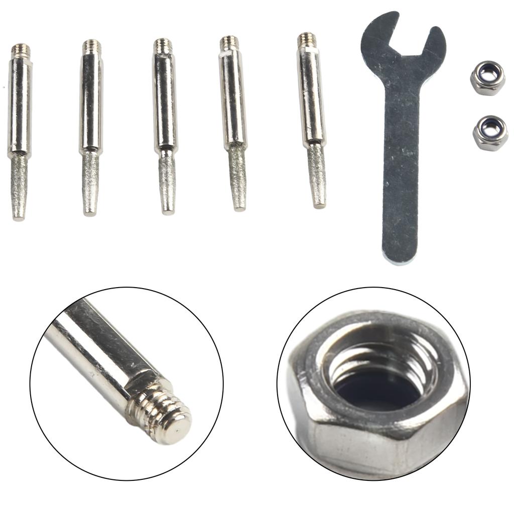 Grinding Sanding Head Polishing Wheel Chainsaw Sharpener Parts Coated Grinding Head Cylindrical Burr Abrasive Tools 4 5 6mm