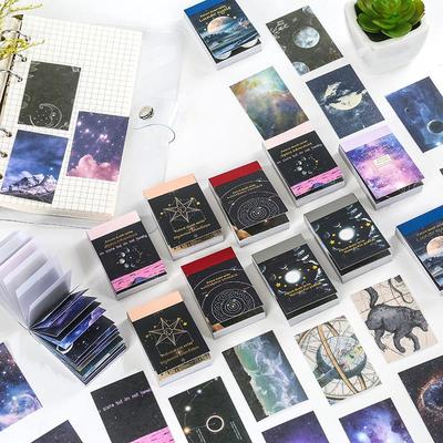 Dream Dance Bean Starry Sky Journal Stickers: 50 Sheets for DIY Decoration