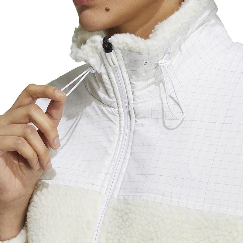 adidas Velvet Jackets Women's Ecru Stand Collar Moderate HM7099