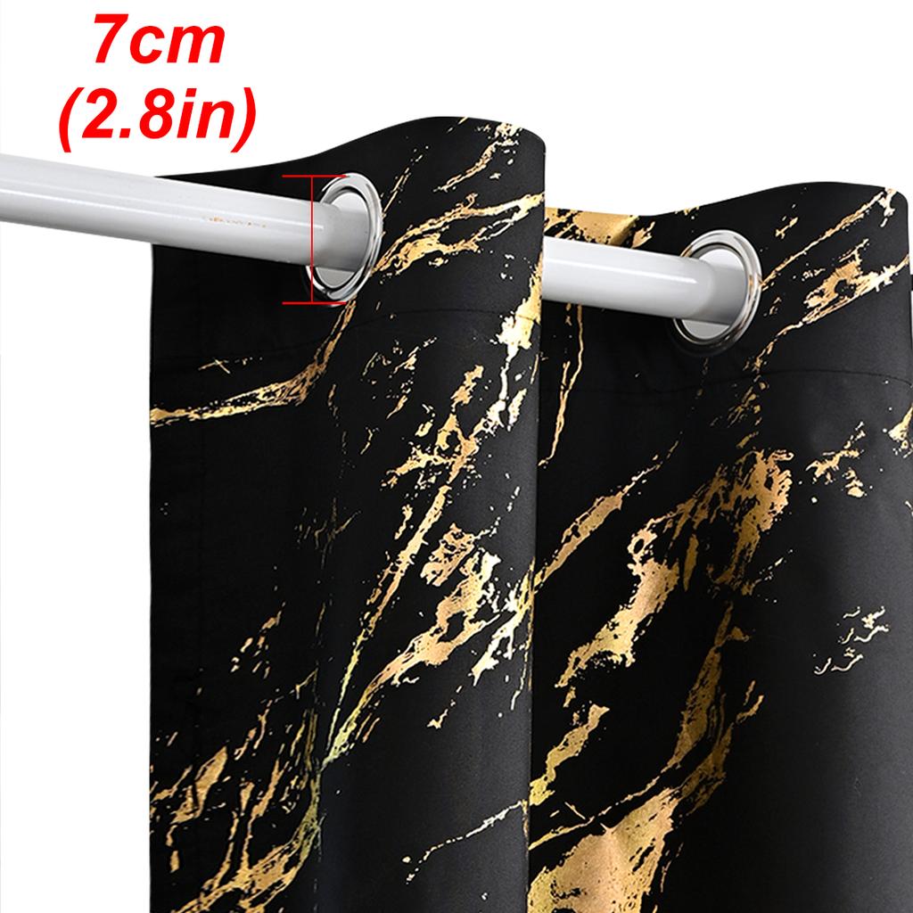 Printed Luxury Curtain 1PC With Gold Foil For Living Room Windows Print Room Darkening For Living Room Decor