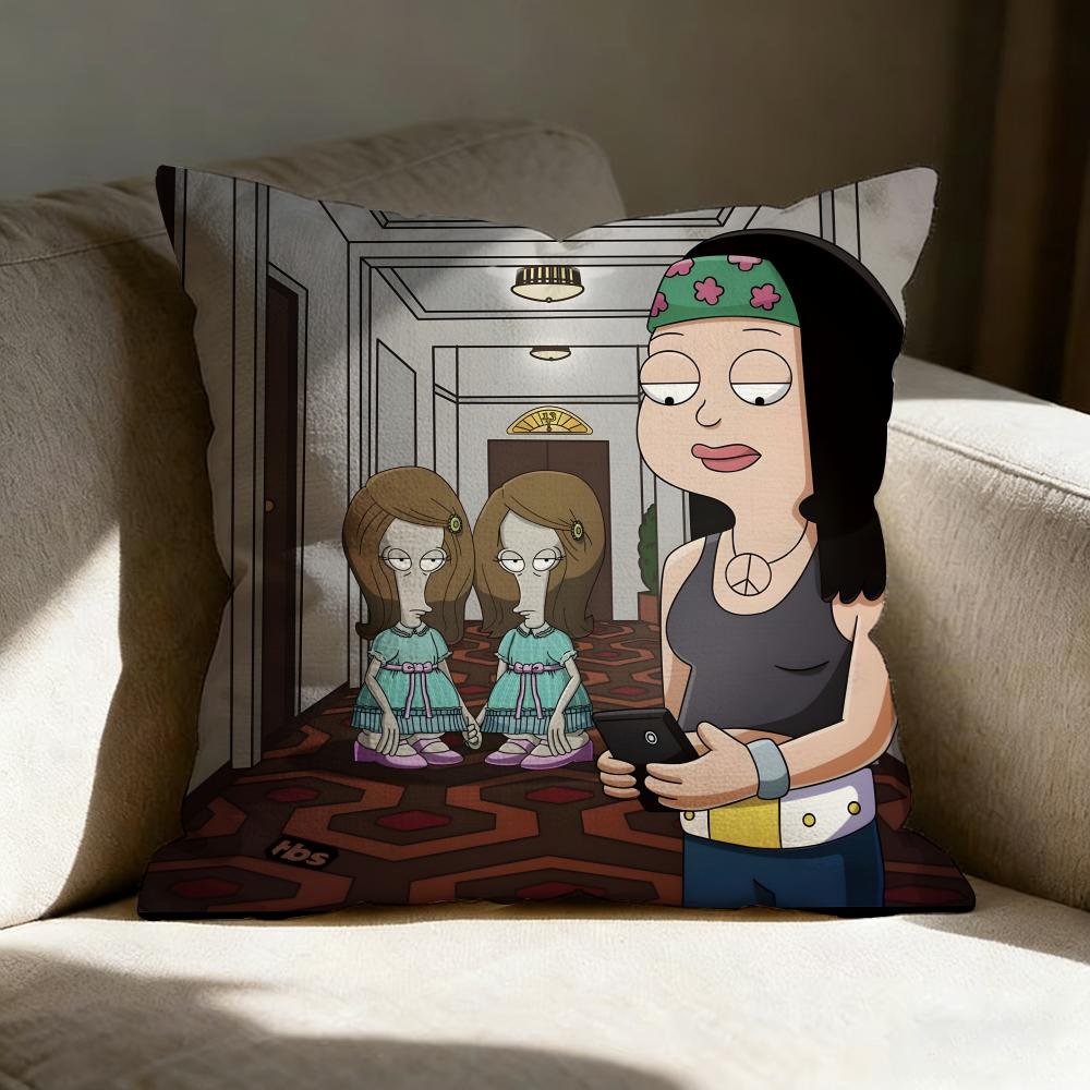 Aamerican Dad Animation Pillow Case Pillowcase Doublesided Printed Sofa Cushion Bedroom Headboard Pillow