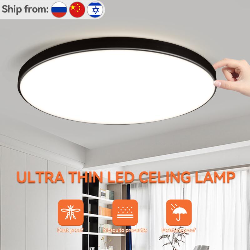 Plafoniera LED Dimmerabile con Telecomando Lampada da Soffitto Rotonda Ultra Sottile a Incasso per Soggiorno Camera da Letto AC85-265V