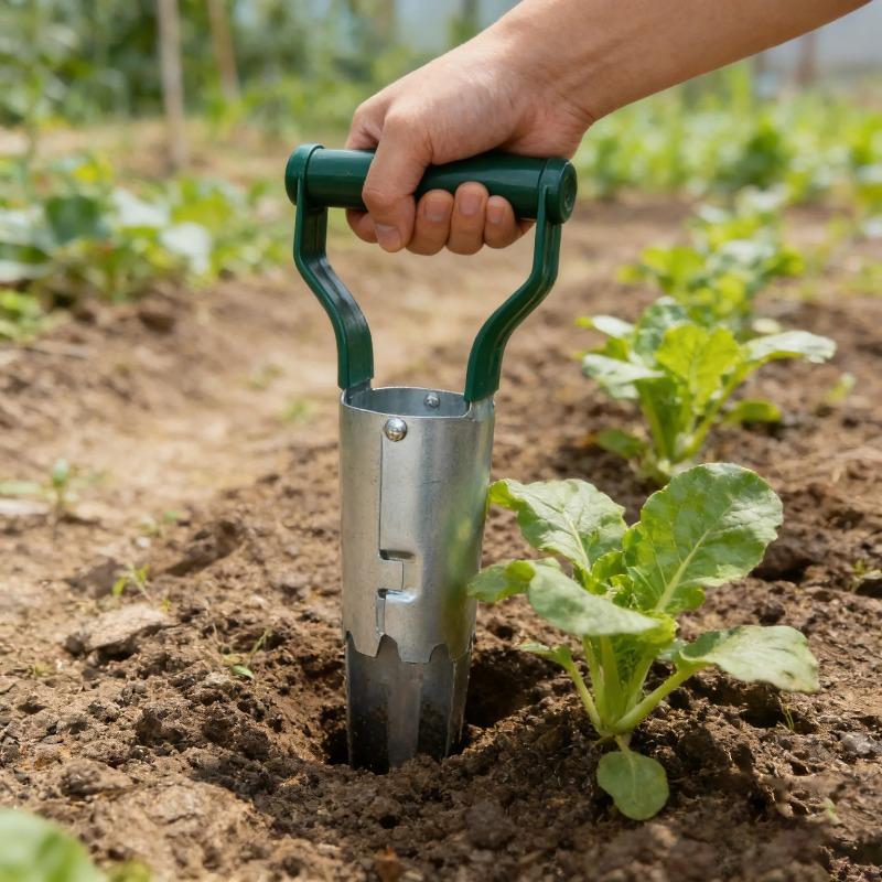 Gardening Seeding Tool Hole Punch Transplanting Digging Soil Seedling Lifter Vegetable Planting Fertilizer Hole Maker Garden Hand Tool