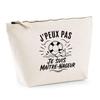 Toiletry Bag - PLANETEE - I Can't Minimalist - Beige - 100% Cotton - 3 L, Metal Zip