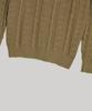 AT THE MOMENT Garment-Dyed Cotton Cable Knit_Khaki