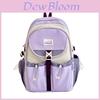 Nylon Girls School Backpack With Letter Decor And Drawstring Design For Campus Use