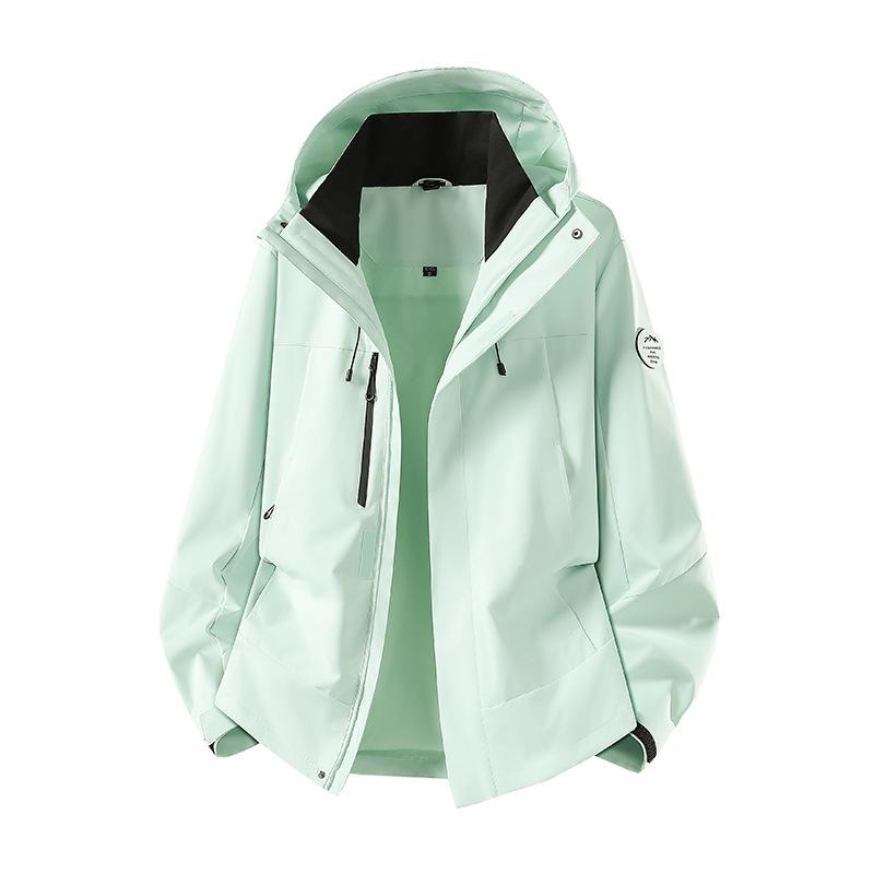 Men's and Women's Windproof Waterproof Hooded Mountaineering Jacket for Spring and Autumn - Outdoor Climbing Coat