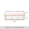 Metal Glass Jewelry Box Rectangular Storage Boxes 3 Grids Organizer Makeup Tool Storage Organizer Cotton Swab Box Cosmetic Boxes