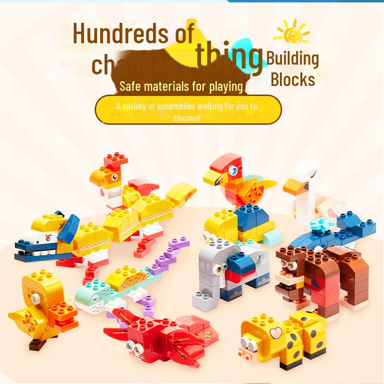 Bausteine in großen Mengen für Kinder – kompatibel mit Lego, mit Tiermotiven, große Partikel