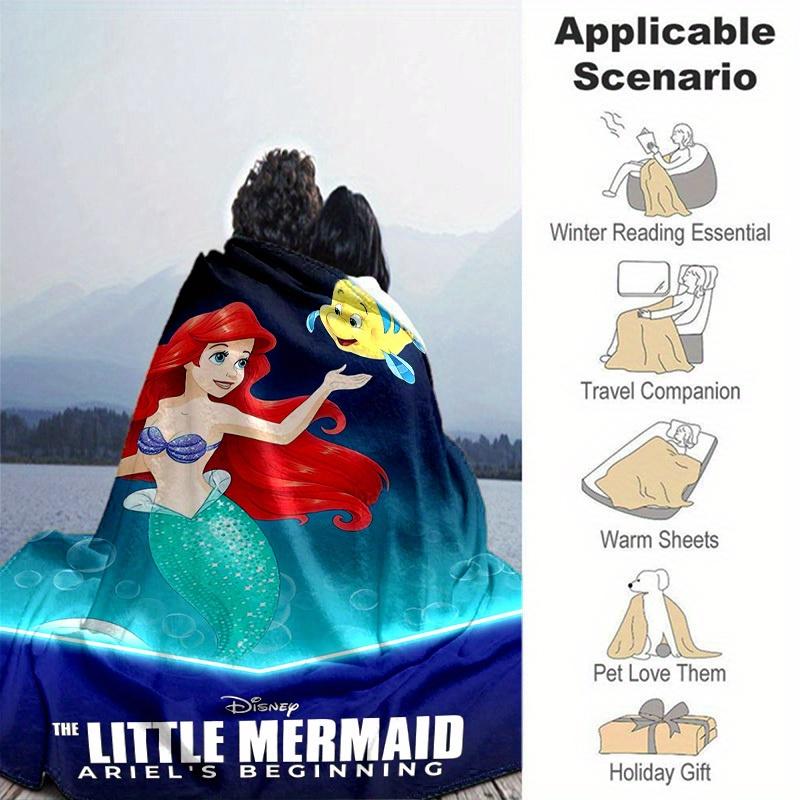 1pc, Disney The Little Mermaid Ariel's Beginning Home Decor Throw Blanket Soft for Couch, Bed, Car, Travel, Camping, Office Nap, Gift Idea