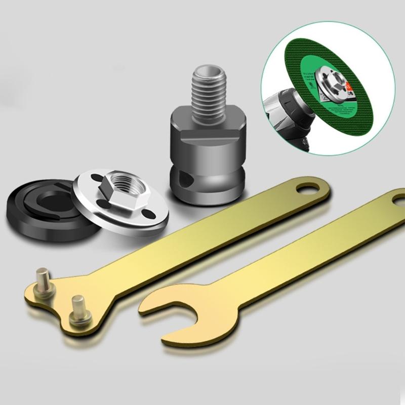 1/2" Drive Electric Drill To Grinder Conversion Set Heavy Duty Steel Construction Quick Install For Various Accessories