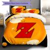 DRAGON BALL Logo Pattern Bedding,Quilt Set Quilt Cover Pillowcase Home Birthday Gift (1 * Duvet Cover + 2 * Pillowcase, Without Core)