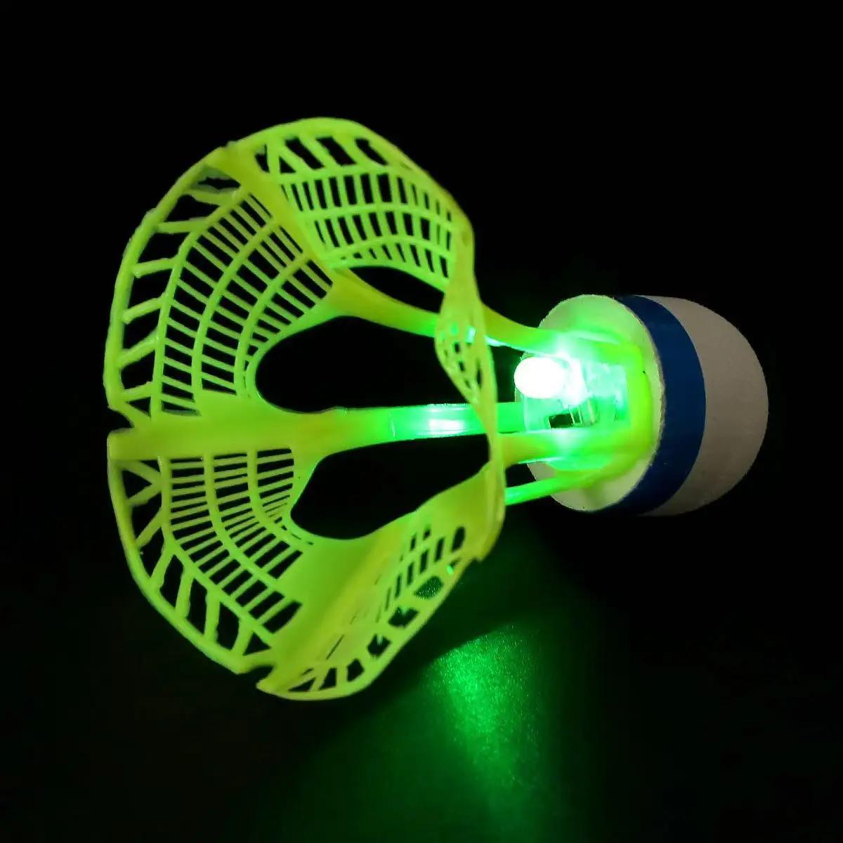 New Luminous Windproof Luminous Badminton Ball Super Durable And Unbreakable Outdoor Fluorescent Bright Nylon Ball With Light зелёный