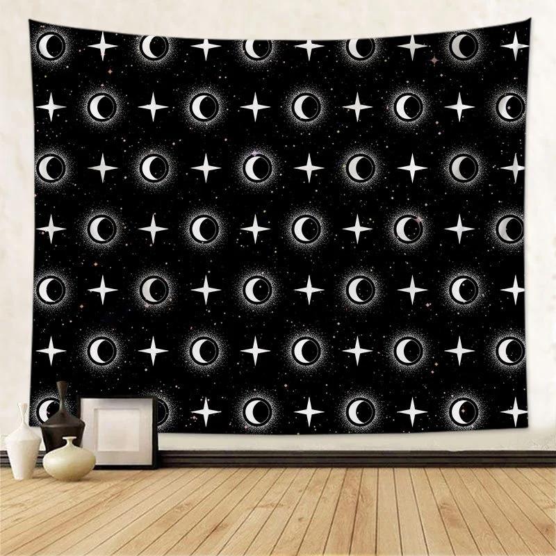Gold Sun and Moon Wall Hanging Tapestry Celestial Zodiac Decor for Boho Bedroom Spiritual Room Dorm Witch Altar Gift Aesthetic