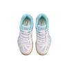 Li Ning Storage Textile, Synthetic Leather Cushioning Support Balance Low top Training Shoes Women's White Blue APTM004-3