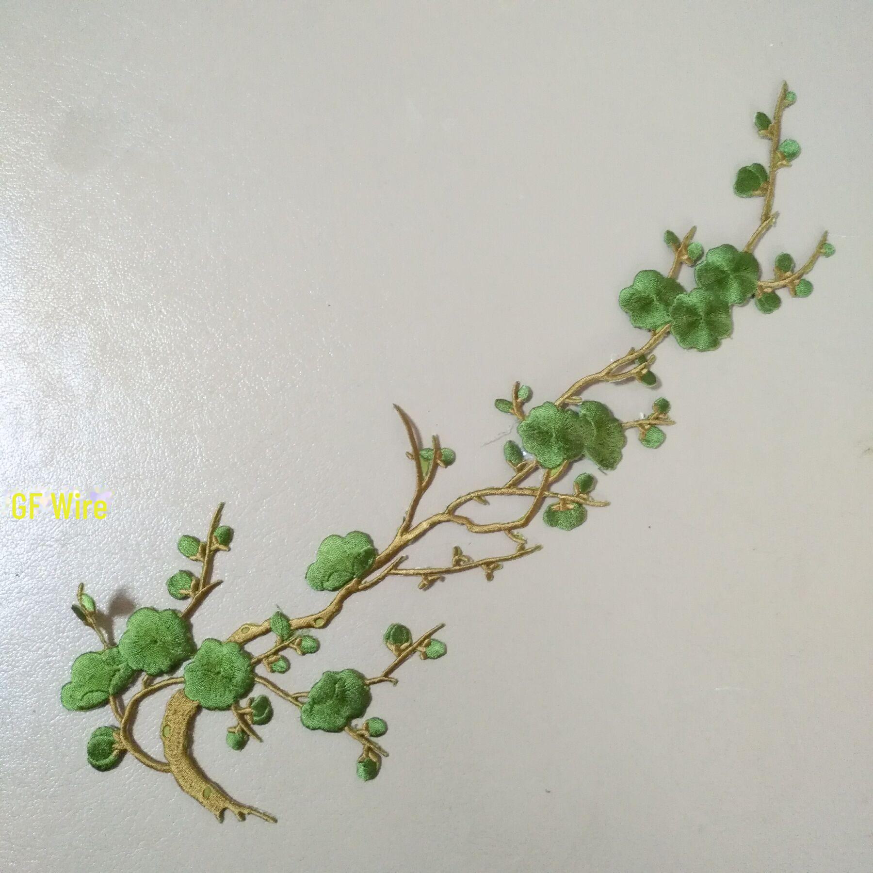 

Вышитая нашивка «Цветок зимней сливы» для чонсама — своими руками в китайском стиле с термонаклейкой 15X36 cm армия зеленый