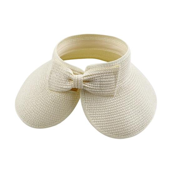 

Уличная женская шляпа с пустым верхом, складная шляпа с большими полями и бантом, защита от солнца, защита от ультрафиолета, пляжная соломенная кепка, шляпа для садоводства, рыбалки и путешествий