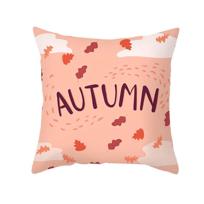 New Pumpkin Thanksgiving Pillow Cover Ins Nordic Peach Skin Printed Cushion Cushion Cover Home Products