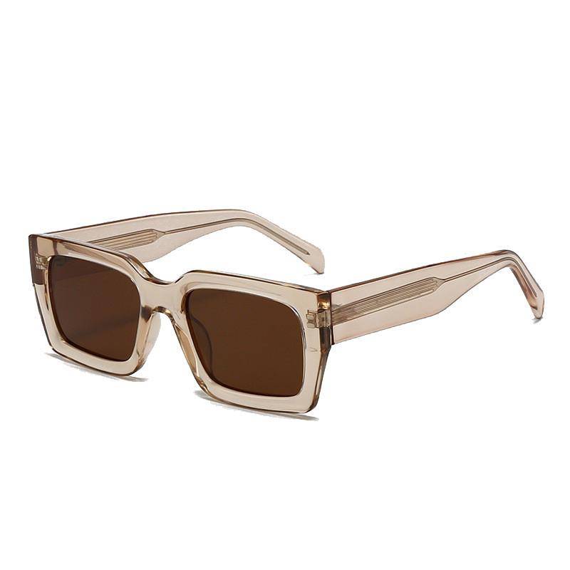 Minimalist Black Square Sunglasses With Uv400 Polarized Tac Lenses For Fashion And Outdoor Activities