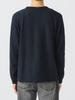 Beams Heart Men's Sakariba Faux Layered Henley Neck Long Sleeve T-Shirt, Navy, Size XL