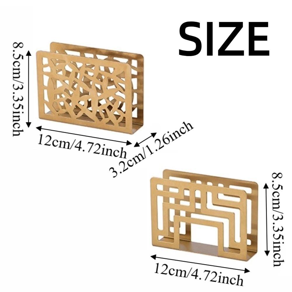Heavy Duty Napkin Storage Shelf Stainless Steel Tissue Dispenser Napkin Container Household
