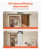VEVOR Bi-Folding Sliding Barn Door Hardware Track Kit, 52" Top Mount Track Kit, Slide Smoothly & Quietly, Heavy Duty, Easy To Install
