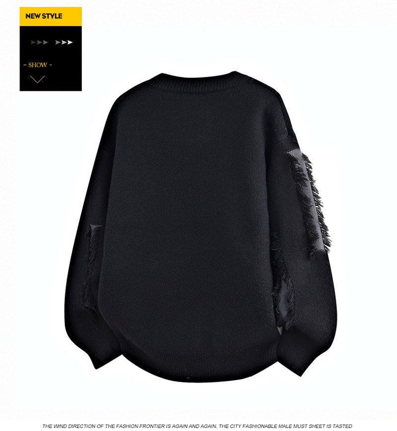 2025 Men's Winter Korean Style Round Neck Knit Pullover