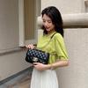 Genuine leather rhombus chain bag trendy versatile high-end sheep pattern large-capacity messenger bag new
