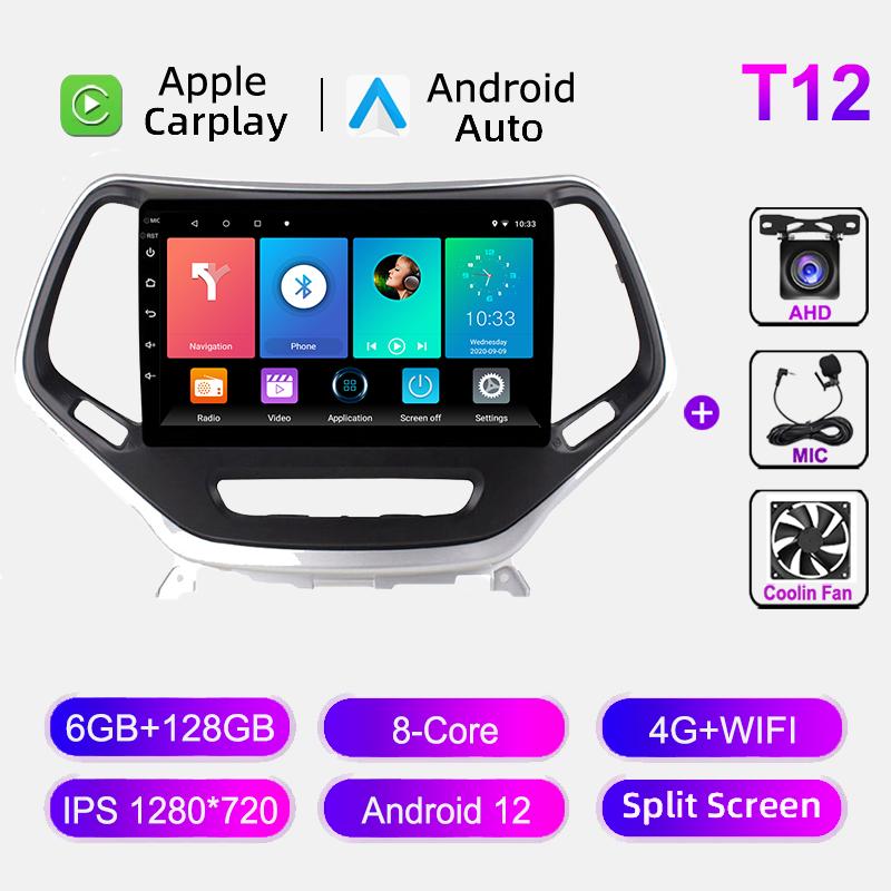 For JEEP Cherokee 5 KL 2014-2019 Android Car Radio Stereo Multimedia Player 2 Din Autoradio GPS Navigation Autoradio IPS Screen