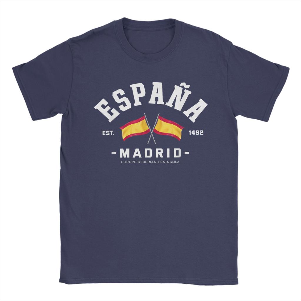 Spain Heart TShirt Beach Pure Cotton TShirts For Adult Hippie Loose Tshirt ShortSleeve Awesome Top Tees