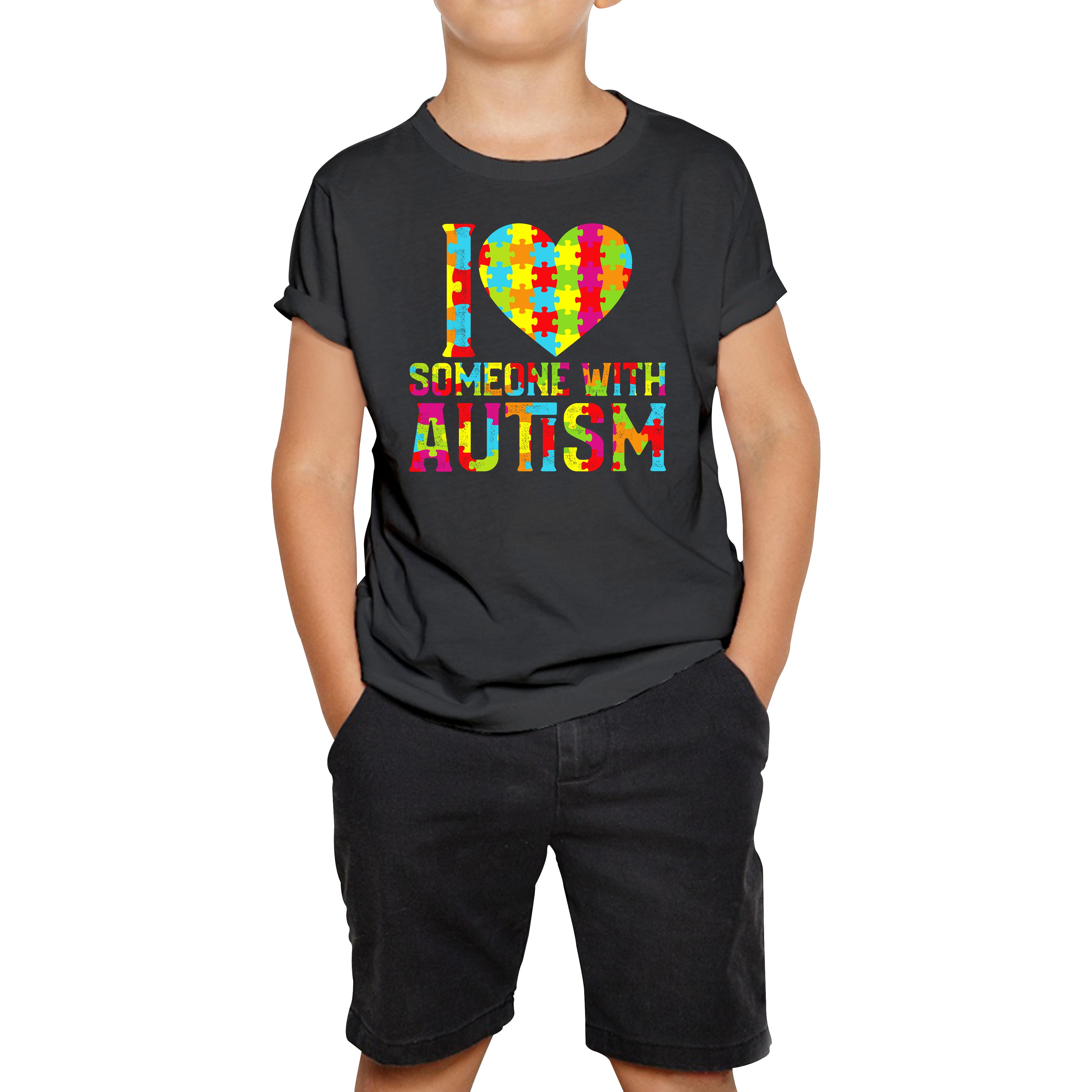 I Love Someone With Autism Kids T Shirt 110