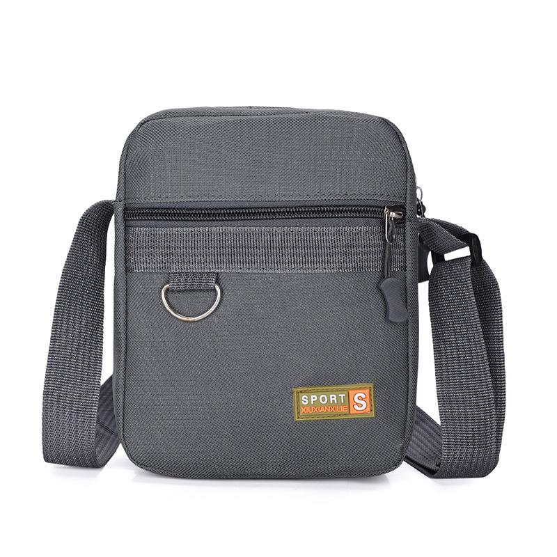 

Мужская сумка через плечо для бизнеса и отдыха, большая вместимость, портативная сумка, многослойная, водонепроницаемая, летняя, мужская сумка через плечо серый